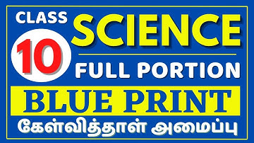 10th Science Blueprint | 10th Science Full Portion Blueprint | Half Yearly Exam | @kalvitube ​