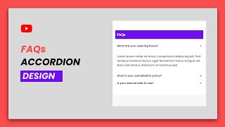 FAQ Accordion Design | HTML, CSS And JavaScript
