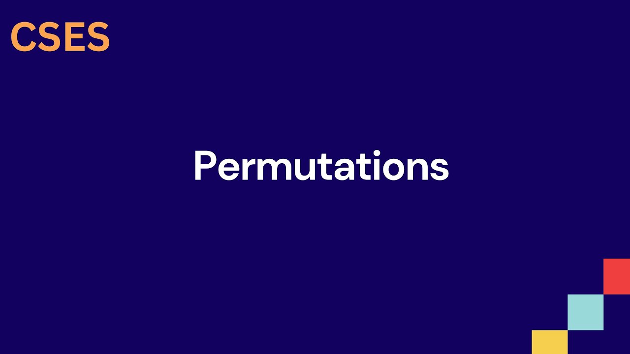 CSES : Permutations in Arabic - YouTube