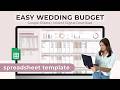 SIMPLE Wedding Budget Planner for Google Sheets - Spreadsheet Tutorial