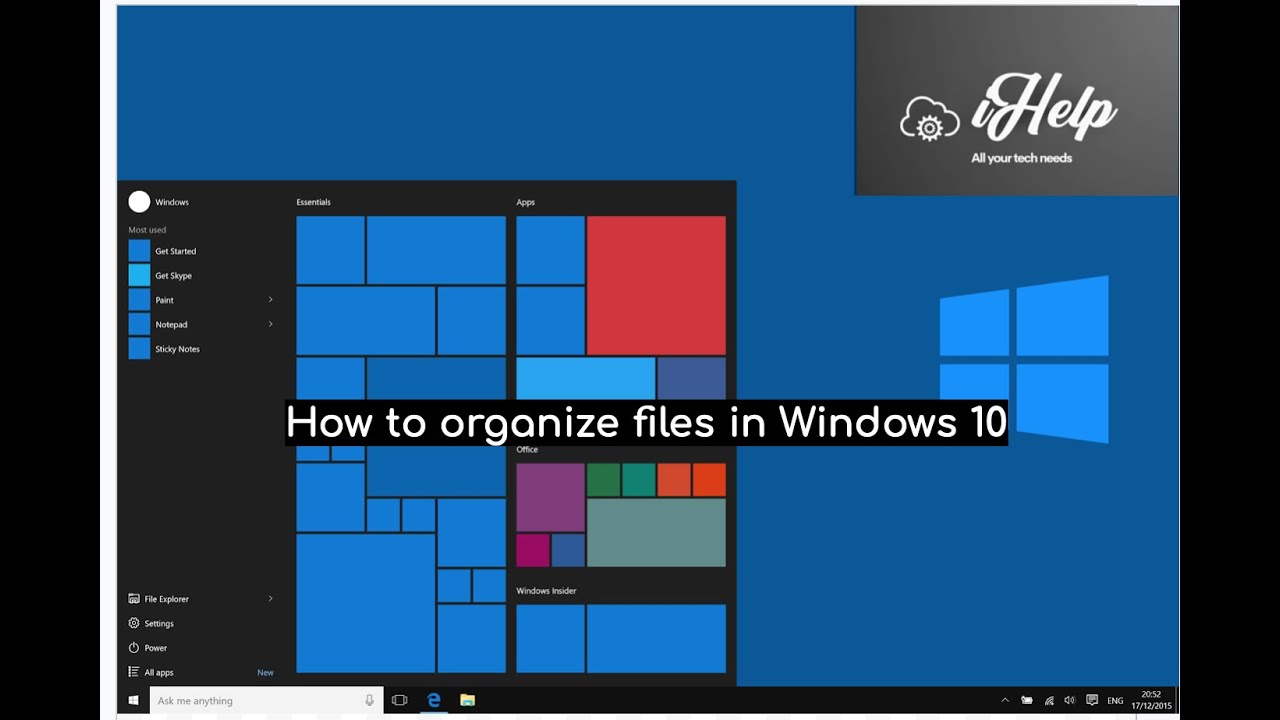 How to organize files in Windows 10 - YouTube