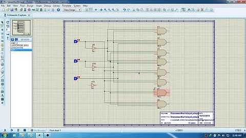Membuat Rangkaian 3 data Input 2ᵑ data output 3-to-8 decoder dengan Proteus Profesional