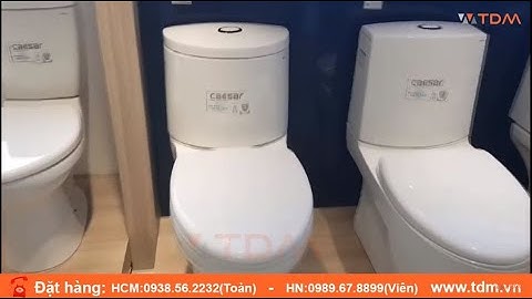 TDM.VN | Reviews bồn cầu Caesar CD1349 (thân C1349, két T1149) bàn cầu 2 khối chi tiết nhất