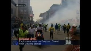Many wounded in two explosions at Boston marathon