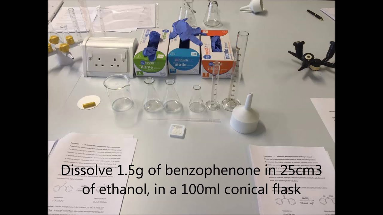 The reduction of benzophenone