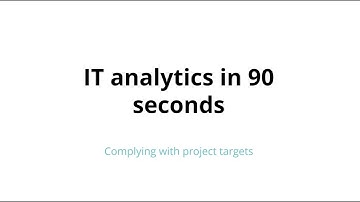 IT analytics in 90 seconds: Complying with project targets