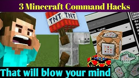 3 Minecraft Command block hacks that will blow your mind 🔥 best command for Minecraft pe.