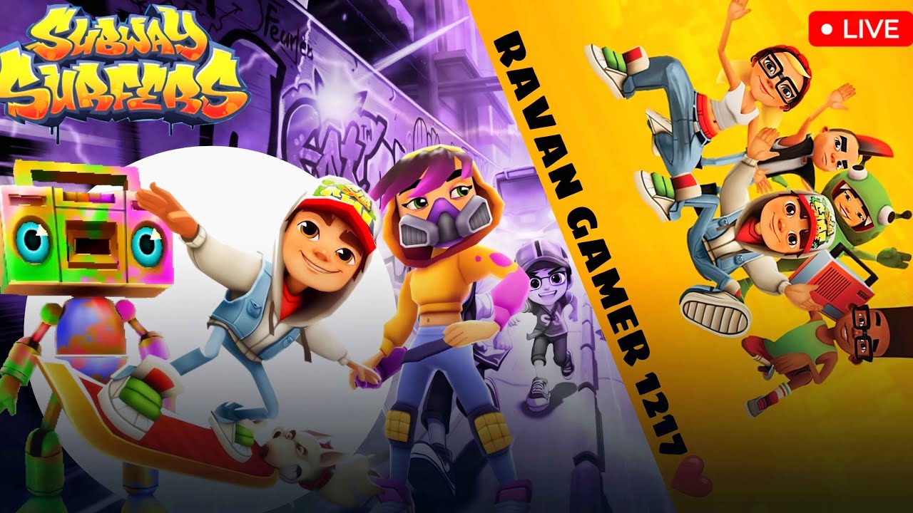 SUBWAY SURFERS  LIVE 🤯🥵 NONSTOP RUN & FUN RAVAN GAMER1217 IS LIVE 🥶😆