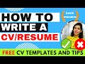 How to write & update CV in 2020 | Get noticed by employers | Free CV Templates | CV tips and Tricks