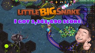 Playing Little Big Snake  getting  2 million score