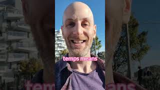 The versatile term “le temps” covers three distinct meanings in one! 🇫🇷⏰ #shorts
1️⃣ Time: “I have time”, would be translated to “jai le temps”
2️⃣ Weather: Discussing whether its sunny or rainy? Thats le temps too.
3️⃣ Tense: Grammar enthusiasts, take note – le temps also refers to tenses like le futur or le passé.
French efficiency at its finest! 💪
Have you used “le temps” in these three different meanings? Let me know in the comments down below!
Join the best online community for intermediate French speakers stuck at the intermediate plateau: https://bit.ly/3o4hqjG
Speak French with more Confidence and Make more progress. My 4-step methodology for making more of your speaking opportunities. https://bit.ly/3qMPU7L
🖥. Subscribe to the YouTube channel: http://bit.ly/fips-subscribe
#ProgresPasPerfection #FrenchInPlainSight #everydayfrench The versatile term “le temps” covers three distinct meanings in one! 🇫🇷⏰ #shorts