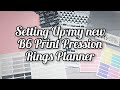 NEW B6 Rings Print Pression Planner Setup with Lights, Planner, Action Inserts // B6 Rings Planner