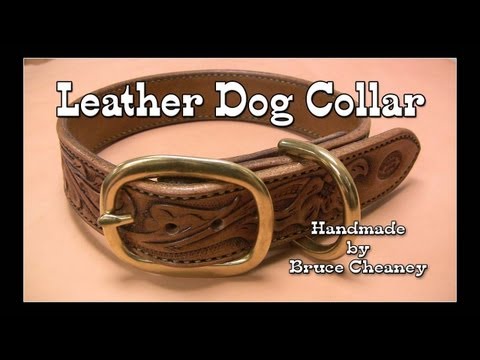 leather-dog-collar-custom-made-hand-tooled-with-antique-finish