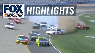 Busch, Allgaier cause check up resulting in big crash collecting others | NASCAR ON FOX HIGHLIGHTS