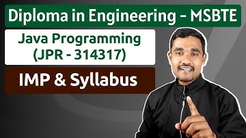 Java Programming IMP (314317 - JPR) | Semster 4 | K Scheme | MSBTE