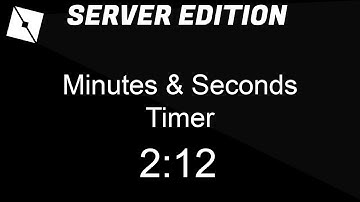 How To Make A Minutes & Seconds Timer (Server) | ROBLOX Studio Tutorial