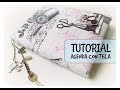TUTORIAL LIBRETA FORRADA CON TELA - DIY -sin maquina de coser - muy fácil