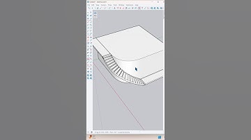 ✅How to make curve stair in sketchup #youtubeshorts #new #sketchup #viralvideo