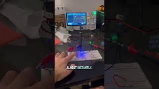 The RC timer circuit adds a delay into your circuit #electronics #capacitor #led