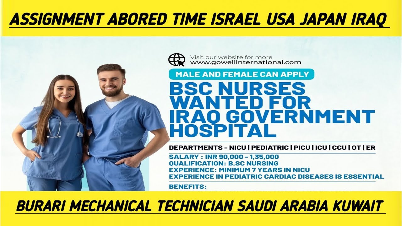 Assignment abored time Israel USA Japan Iraq Burari 