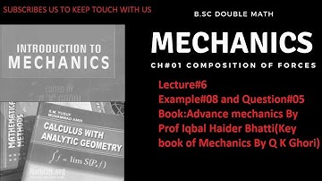 Composition OF Force [EX#8 & Q#5] Mechanics Q K Ghori-part 6