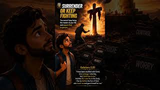 SURRENDER OR KEEP FIGHTING#ChristianTikTok#ChristianMotivation#FaithOverFear #TrustInGod #Shorts