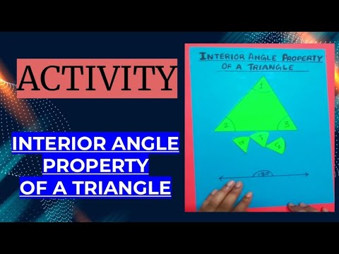Maths Activity  : Angle Sum Property Of A Triangle/Class 7