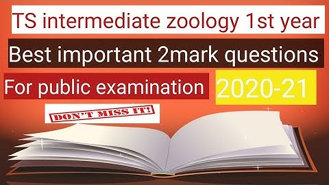 TS Intermediate zoology 1st year 2marks important questions || After 30%reduced syllabus || IPE ||