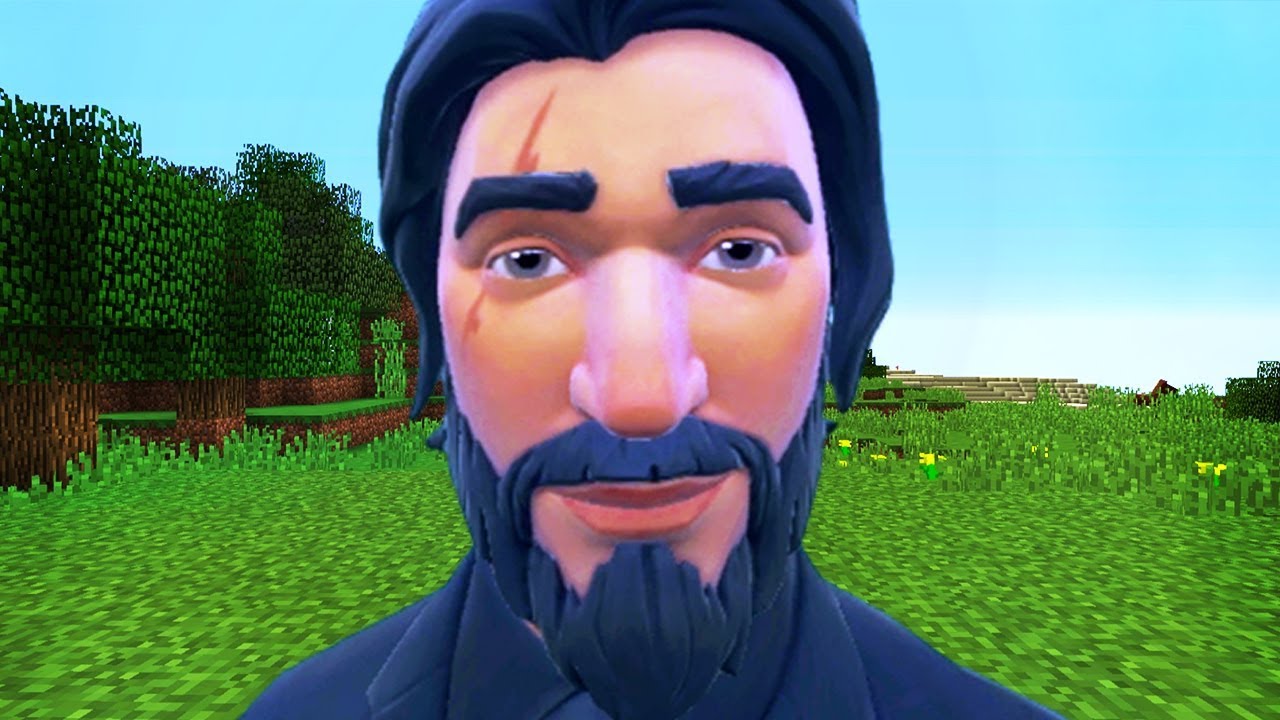 When Fortnite meets Minecraft ft. John Wick - FORTNITE THE ...