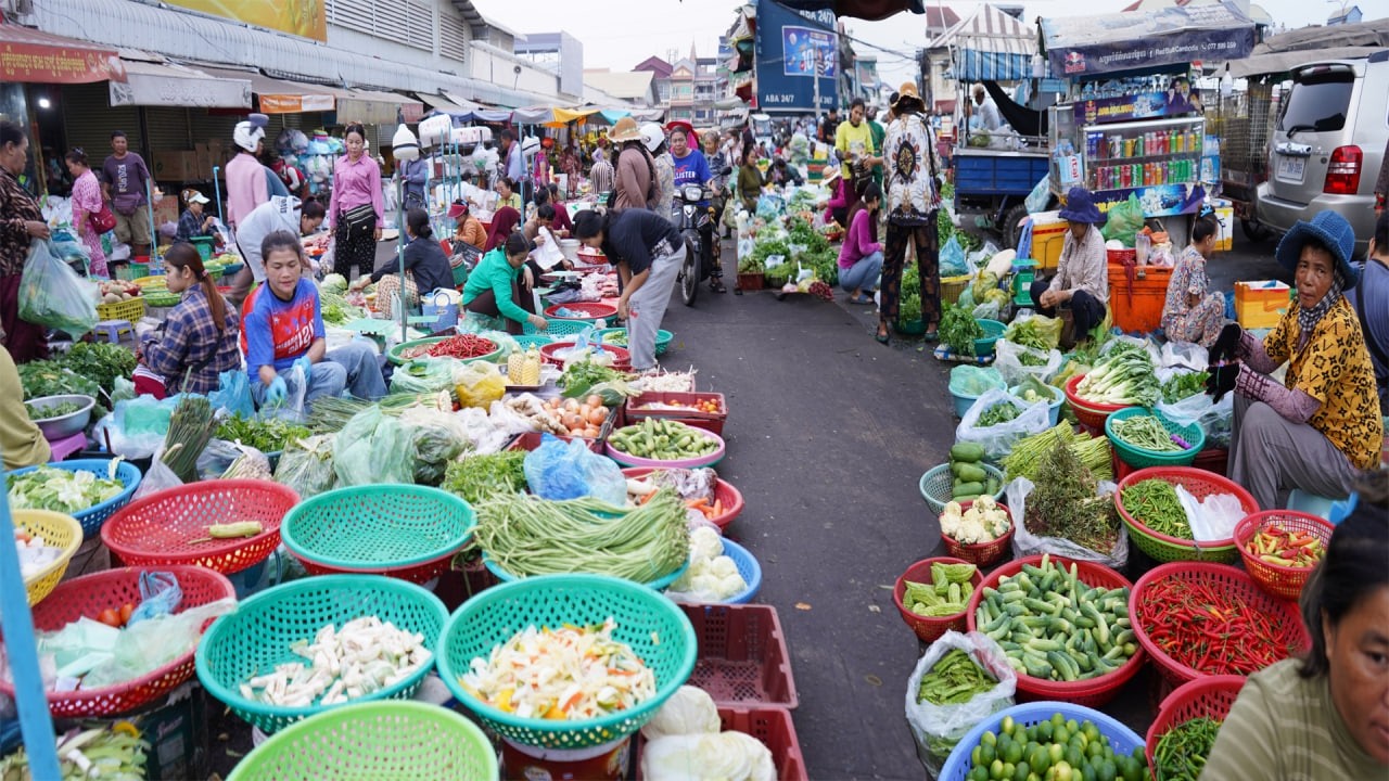 Amazing Cambodian Early Morning Vegetable Market 2026 – Daily Lifestyle Of Vendors Selling Food