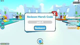 Using my cat plush code in Pet Sim X and getting lucky