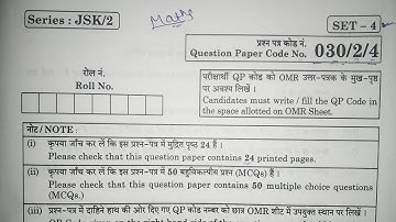 Answer key of Class 10th Maths paper(STANDARD) | CBSE 2021 | Set 4 | Question paper code 030/2/4.