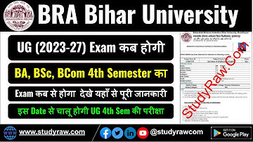 BRABU BA BSc BCom 4th Semester Exam Date 2025 Session 2023 27 Exam Schedule BRA Bihar University