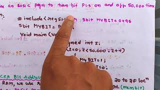 Lecture 13: I/O programming and logical Operation using embedded C