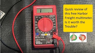 Centech Free Digital Multimeter Review How Good Is It Free Harbor Freight Meter