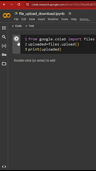 File uploading to Google colab platform  #googlecolab #colab