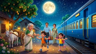 🌧️ 90s Summer Vacations ❤️ | By Train to Grandma's Village 🚂 | Ghibli Style Cartoon | RHN KIDZ screenshot 1