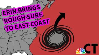 Hurricane Erin brings rough surf to east coast