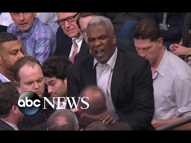 Charles Oakley Fight with Knicks Security CAUGHT ON CAMERA - YouTube