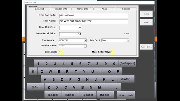 Training- ADD NEW ITEM from Point of Sale  -- CRONYPOS (CASH REGISTER)