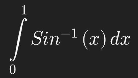 Definite integral: Integral of inverse sin of x from 0 to 1. Watch out the techniques l used here.