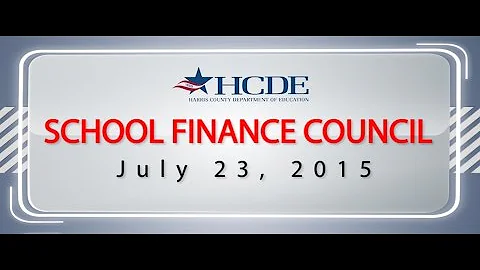 School Finance Council - July 23, 2015