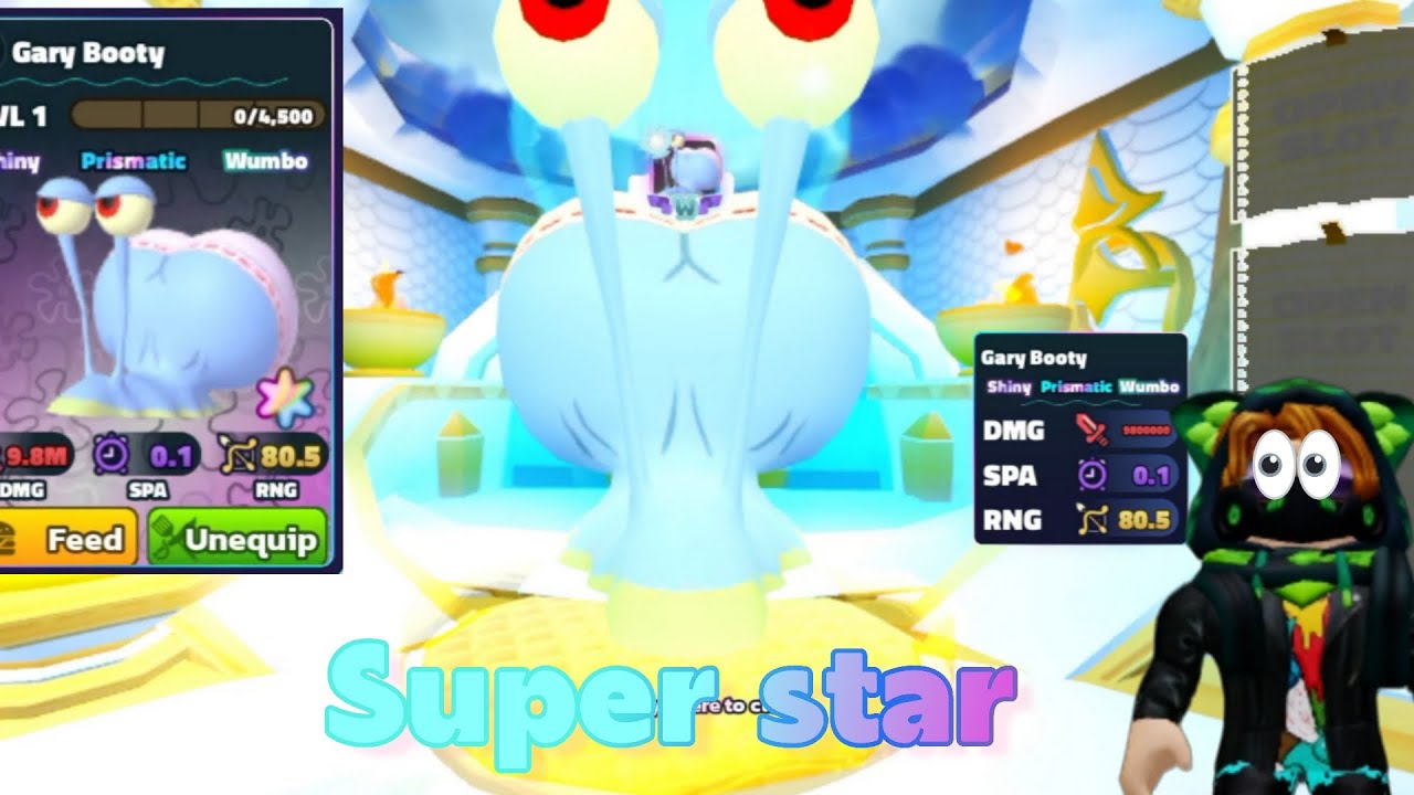 Получил Booty Gary и прокачал его в Sponche Bob Tower Defense 