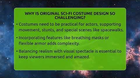 Why Is Original Sci-fi Costume Design So Challenging? - The SciFi Reel