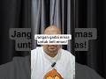 Kita tak tahu berapa banyak kenaikan harga emas, jangan ambil risiko yang tak perlu. #farhannasir
