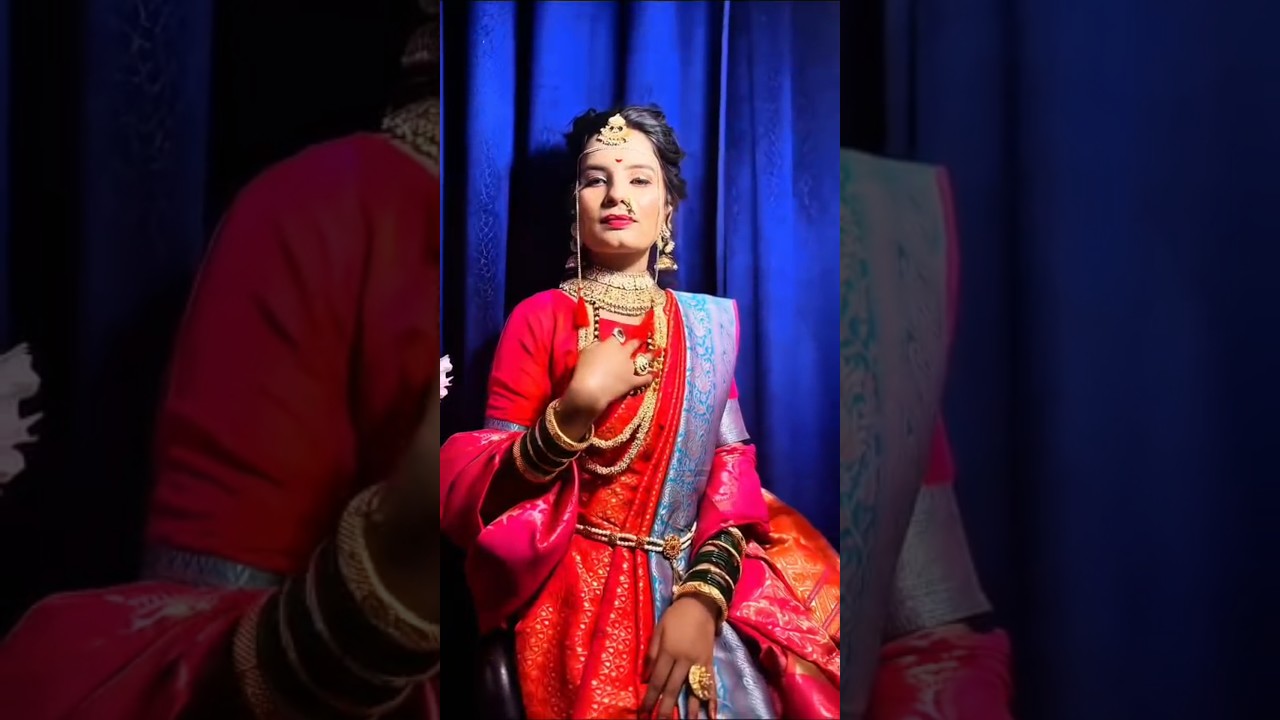 Marathi saree draping  | Marathi makeup look | Marathi hairstyle |