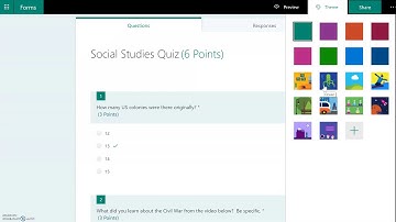 Microsoft Forms - Applying Themes (video #5)