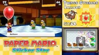 Paper Mario: Sticker Star  All 64 Things Animations