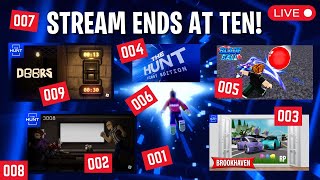 [Roblox] Stream Ends When I Collect 10 The Hunt Roblox Achievements!