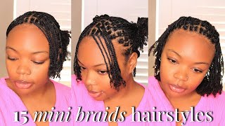 Let's Have FUN & Style My Mini Braids 15 Different Ways
